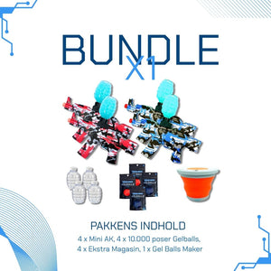 Bundle X1 - Mini AK, Gelballs og Tilbehør