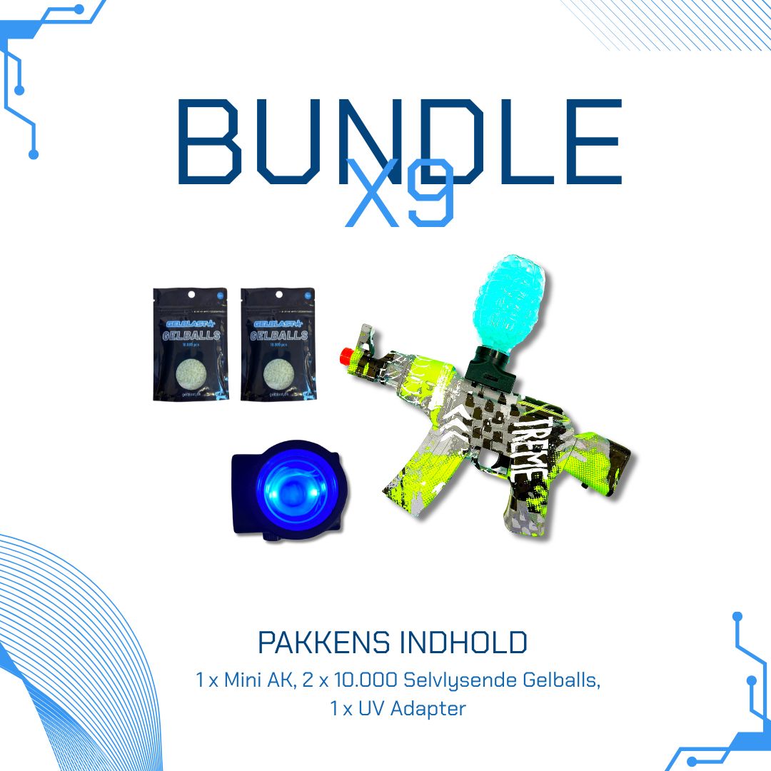 Bundle X9 - UV Pakke: Mini ak og tilbehør