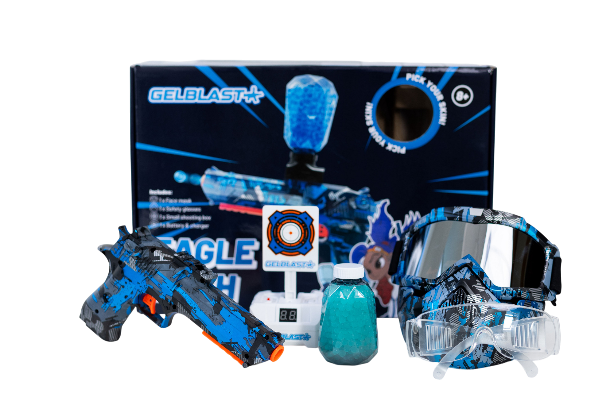 GelBlast Eagle Rush - Silver Military +8